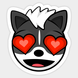 Lovestruck Skunk Melville Sticker